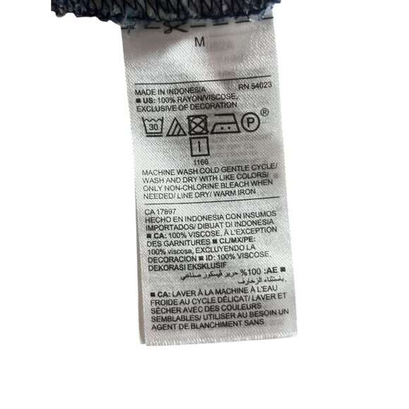 Old Navy Womens Tropical Sleeveless Keyhole Dress M Rayon - Picture 7 of 7